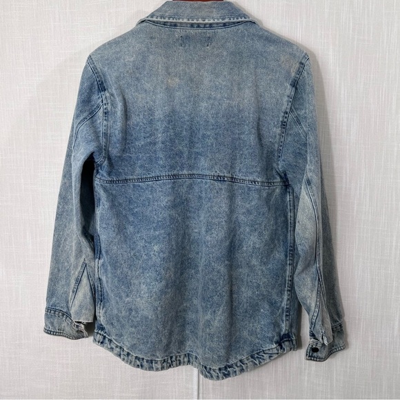 No Boundaries Y2K Acid Washed Denim Shirt Jacket Size XS - Picture 9 of 13